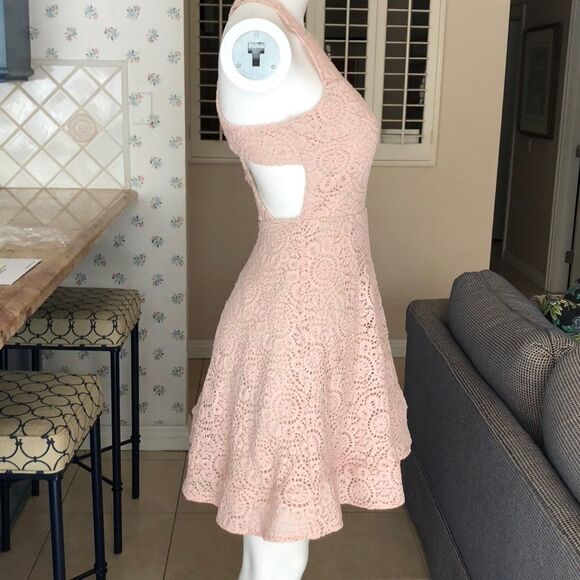 Sequin Hearts Pink Mini Dress Size 3 - Picture 5 of 13